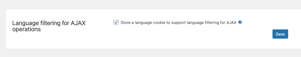 WPML Language filtering for AJAX operations option